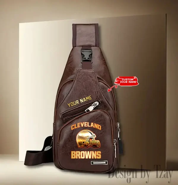 Cleveland Browns NFL Leather Sling Bag SPTLTSLINGBAG074 - Image 5