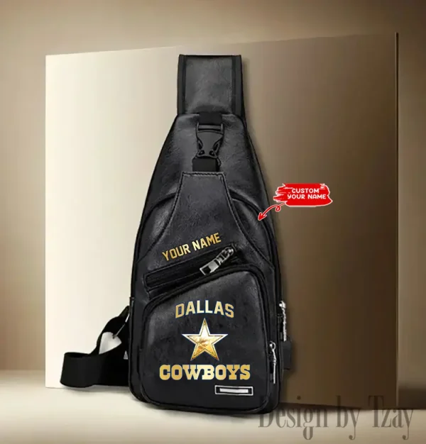 Dallas Cowboys NFL Leather Sling Bag SPTLTSLINGBAG075 - Image 3