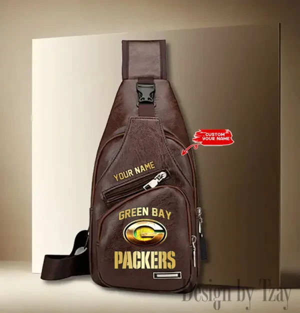 Green Bay Packers NFL Leather Sling Bag SPTLTSLINGBAG078 - Image 3