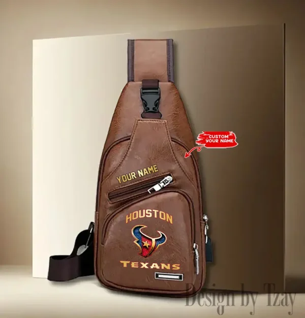 Houston Texans NFL Leather Sling Bag SPTLTSLINGBAG079 - Image 5
