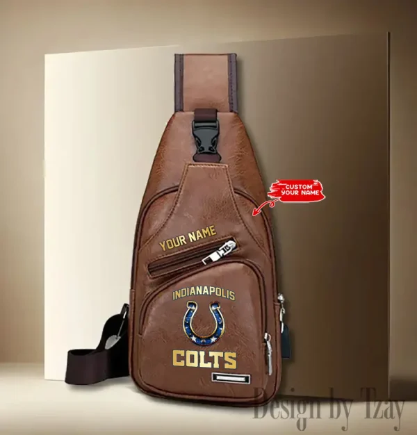 Indianapolis Colts NFL Leather Sling Bag SPTLTSLINGBAG080 - Image 2