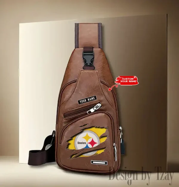 Pittsburgh Steelers Leather Sling Bag SPTLTSLINGBAG059 - Image 2