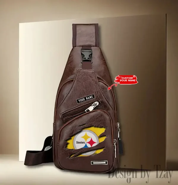 Pittsburgh Steelers Leather Sling Bag SPTLTSLINGBAG059 - Image 3