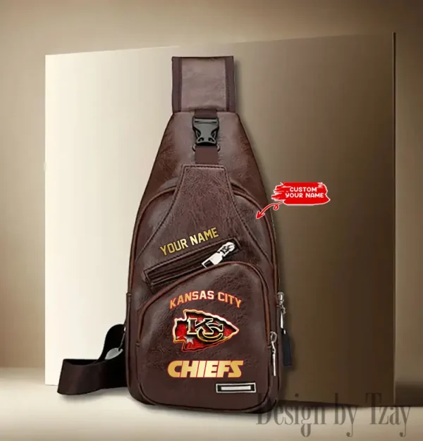Kansas City Chiefs NFL Leather Sling Bag SPTLTSLINGBAG082 - Image 4