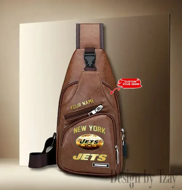 New York Jets NFL Leather Sling Bag SPTLTSLINGBAG090 - Image 3