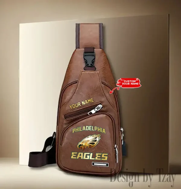 Philadelphia Eagles NFL Leather Sling Bag SPTLTSLINGBAG091 - Image 5
