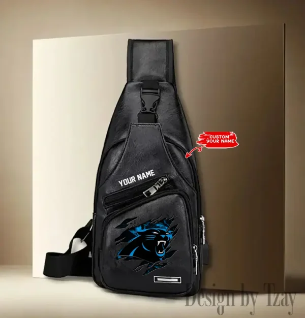 Carolina Panthers NFL Leather Sling Bag SPTLTSLINGBAG105 - Image 3