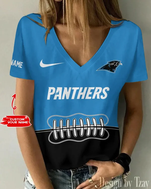 Carolina Panthers Summer New Women's Short Sleeve T-shirt 3D Trending 2025 AGCWTS808