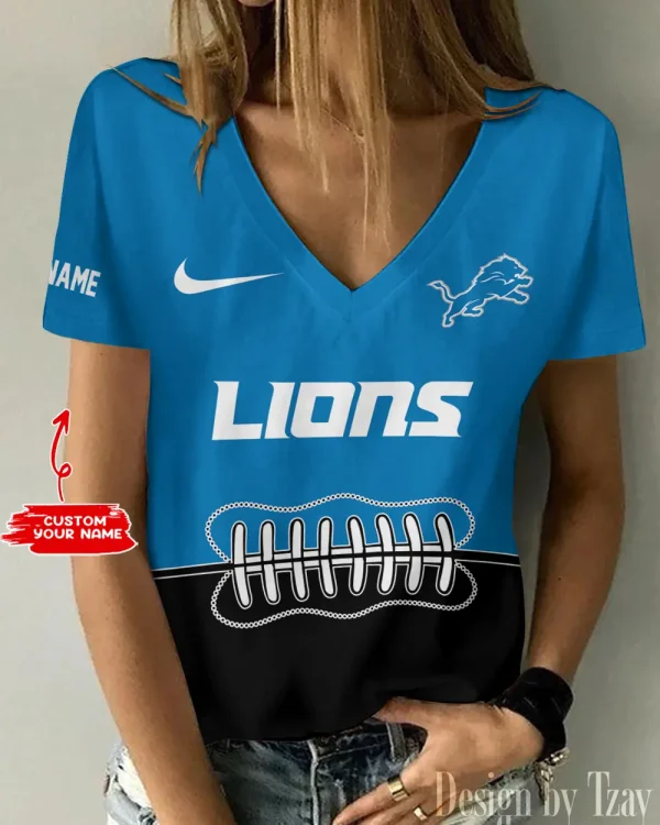 Detroit Lions Summer New Women's Short Sleeve T-shirt 3D Trending 2025 AGCWTS814