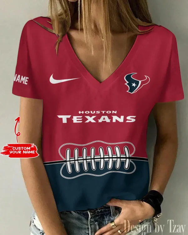 Houston Texans Summer New Women's Short Sleeve T-shirt 3D Trending 2025 AGCWTS816