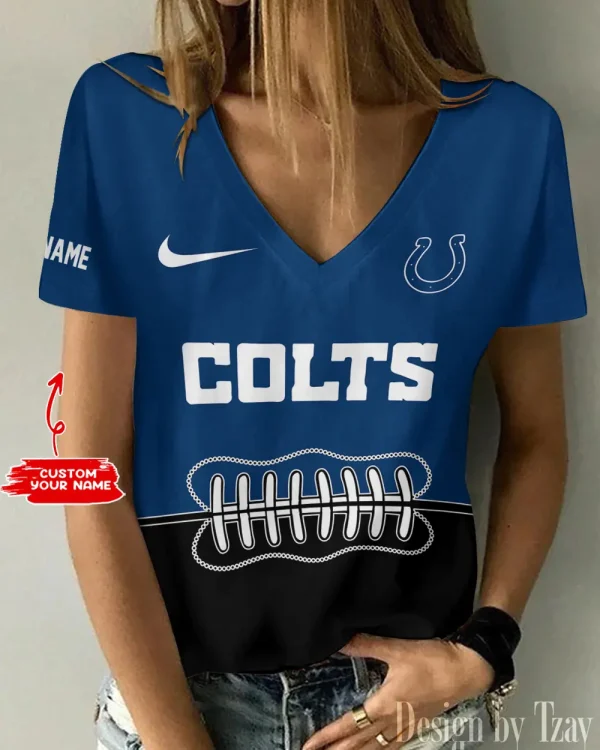 Indianapolis Colts Summer New Women's Short Sleeve T-shirt 3D Trending 2025 AGCWTS817