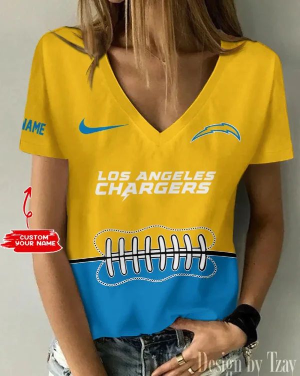 Los Angeles Chargers Summer New Women's Short Sleeve T-shirt 3D Trending 2025 AGCWTS821