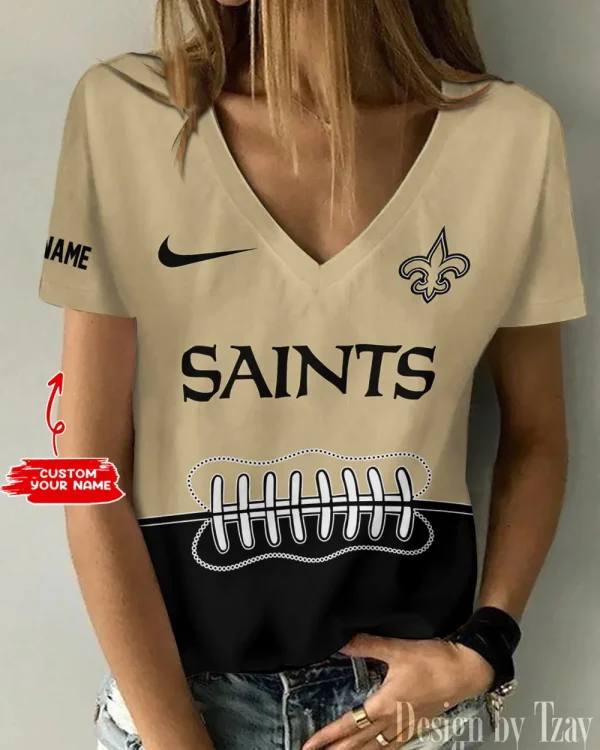 New Orleans Saints Summer New Women's Short Sleeve T-shirt 3D Trending 2025 AGCWTS826