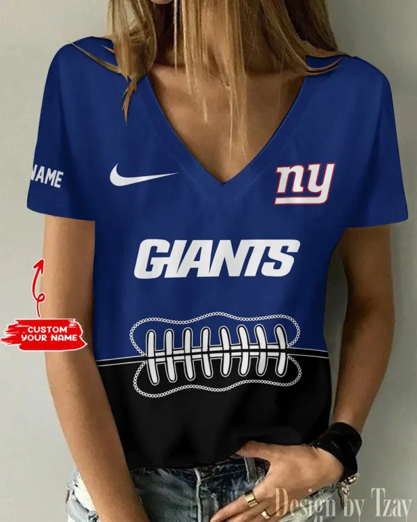 New York Giants Summer New Women's Short Sleeve T-shirt 3D Trending 2025 AGCWTS827