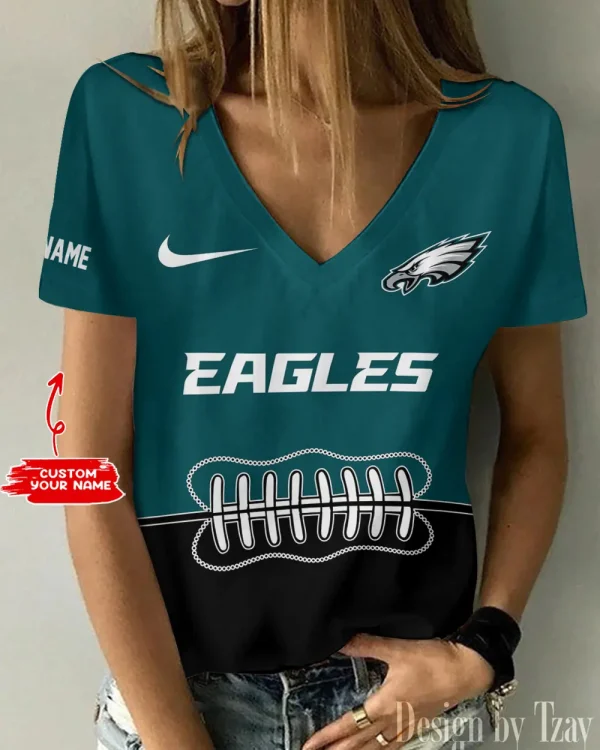Philadelphia Eagles Summer New Women's Short Sleeve T-shirt 3D Trending 2025 AGCWTS829
