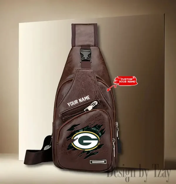 Green Bay Packers NFL Leather Sling Bag SPTLTSLINGBAG112 - Image 3
