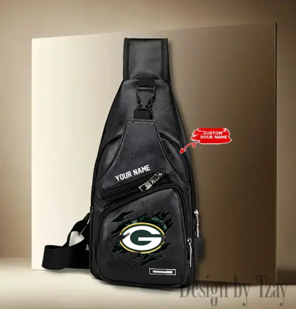 Green Bay Packers NFL Leather Sling Bag SPTLTSLINGBAG112 - Image 4