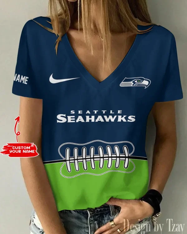 Seattle Seahawks Summer New Women's Short Sleeve T-shirt 3D Trending 2025 AGCWTS832