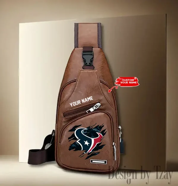 Houston Texans NFL Leather Sling Bag SPTLTSLINGBAG113 - Image 4