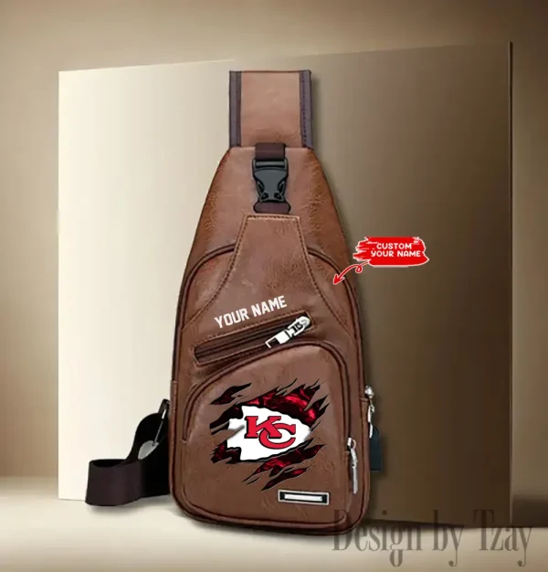 Kansas City Chiefs NFL Leather Sling Bag SPTLTSLINGBAG116 - Image 3