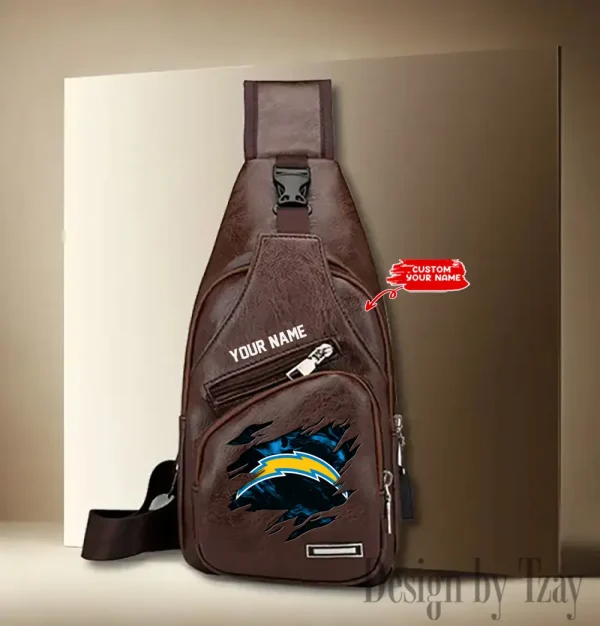 Los Angeles Chargers NFL Leather Sling Bag SPTLTSLINGBAG118 - Image 3
