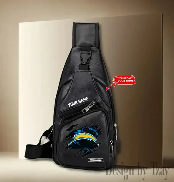 Los Angeles Chargers NFL Leather Sling Bag SPTLTSLINGBAG118 - Image 5