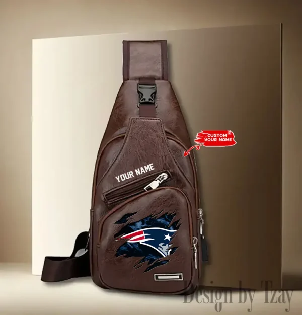 New England Patriots NFL Leather Sling Bag SPTLTSLINGBAG122