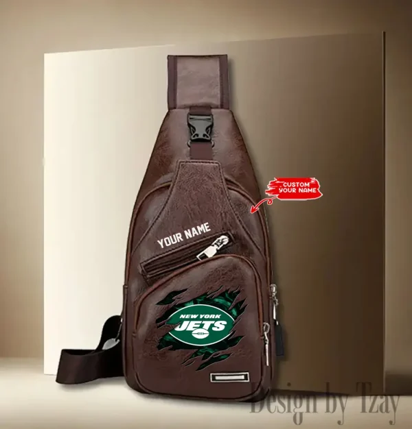 New York Jets NFL Leather Sling Bag SPTLTSLINGBAG125