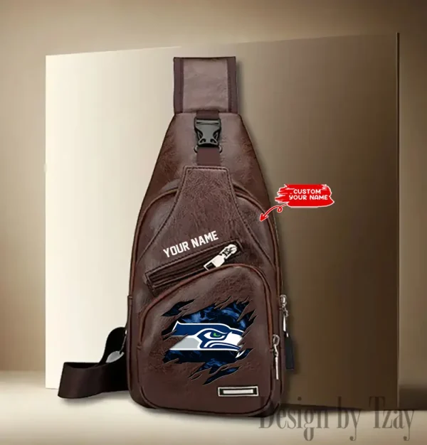 Seattle Seahawks NFL Leather Sling Bag SPTLTSLINGBAG129
