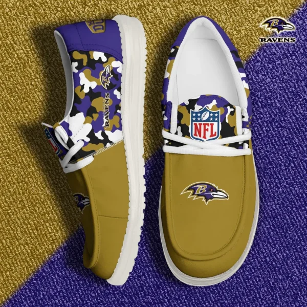 Baltimore Ravens Canvas Loafer Shoes