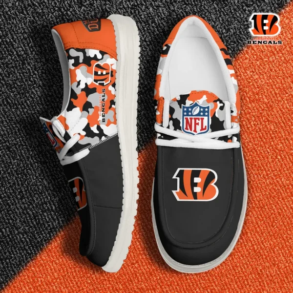 Cincinnati Bengals Canvas Loafer Shoes
