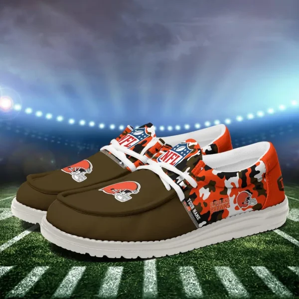Cleveland Browns Canvas Loafer Shoes - Image 4