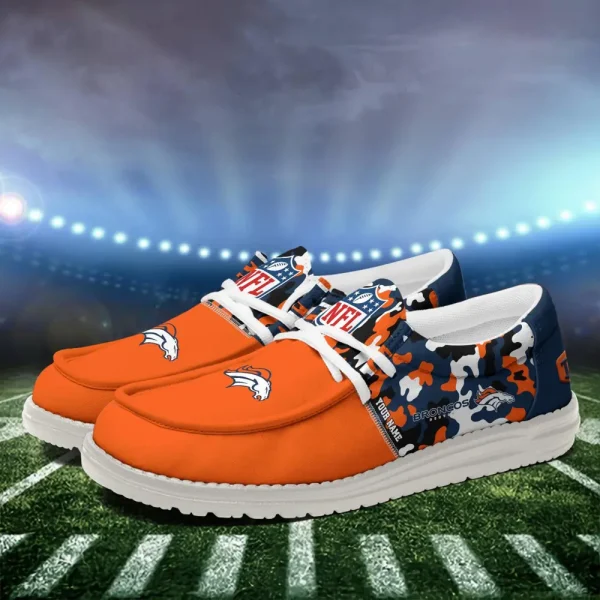 Denver Broncos Canvas Loafer Shoes - Image 3