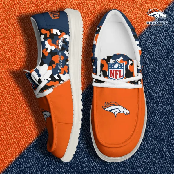 Denver Broncos Canvas Loafer Shoes