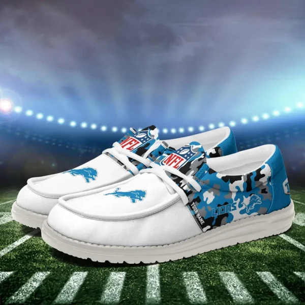Detroit Lions Canvas Loafer Shoes - Image 3
