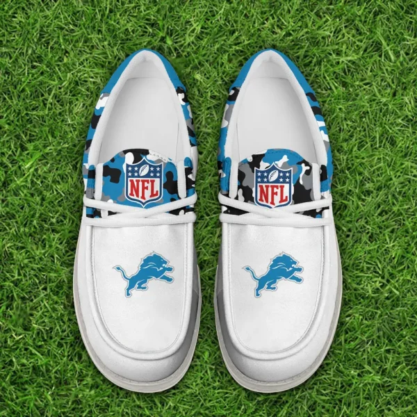 Detroit Lions Canvas Loafer Shoes - Image 2