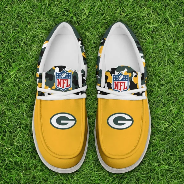 Green Bay Packers Canvas Loafer Shoes - Image 2