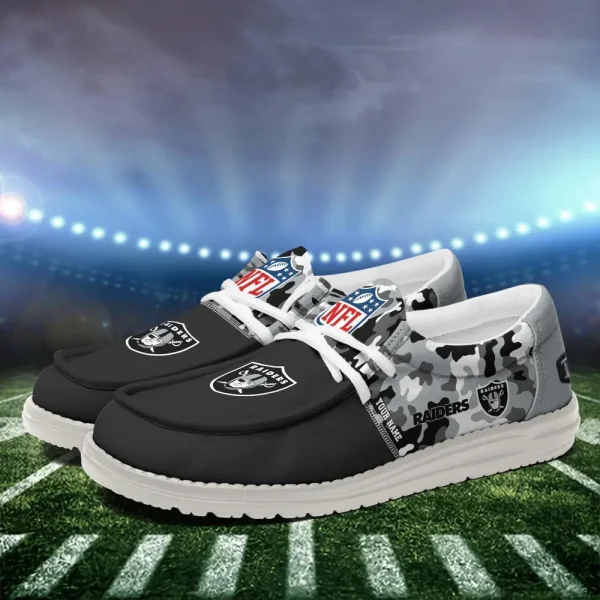 Las Vegas Raiders Canvas Loafer Shoes - Image 2