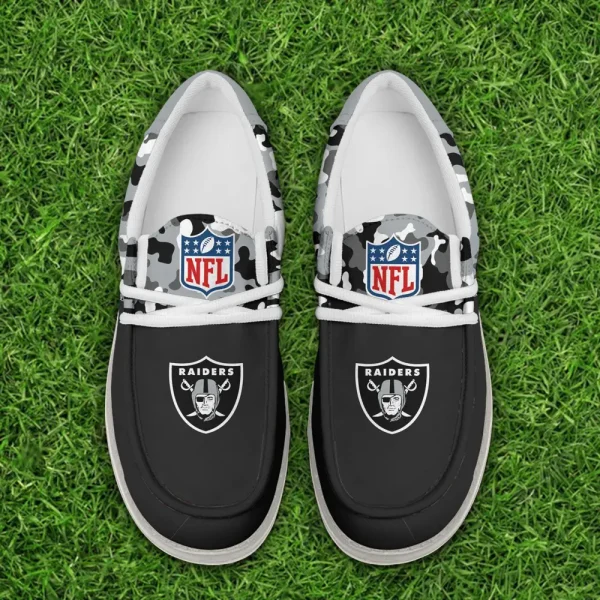 Las Vegas Raiders Canvas Loafer Shoes - Image 3