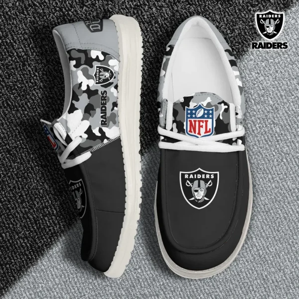 Las Vegas Raiders Canvas Loafer Shoes