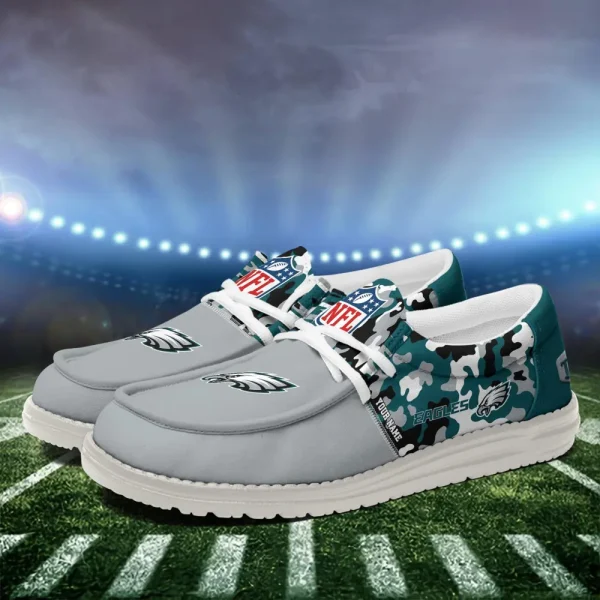 Philadelphia Eagles Canvas Loafer Shoes - Image 2