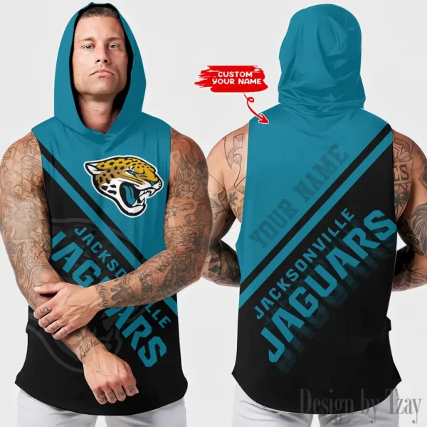 Jacksonville Jaguars Men Workout Hooded Tank Top AZHTT186