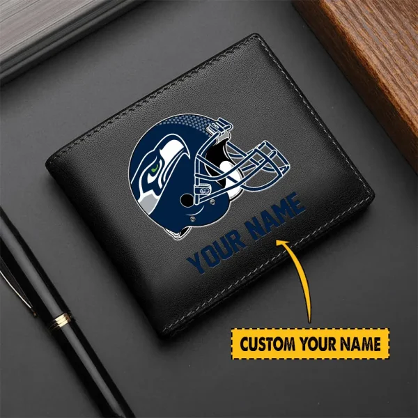 Seattle Seahawks Men Leather Wallet For Fan - Limited Edition
