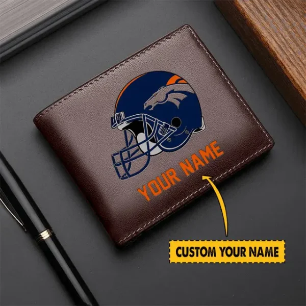 Denver Broncos Men Leather Wallet For Fan - Limited Edition - Image 2