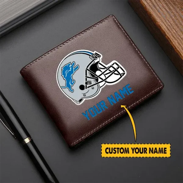 Detroit Lions Men Leather Wallet For Fan - Limited Edition - Image 2