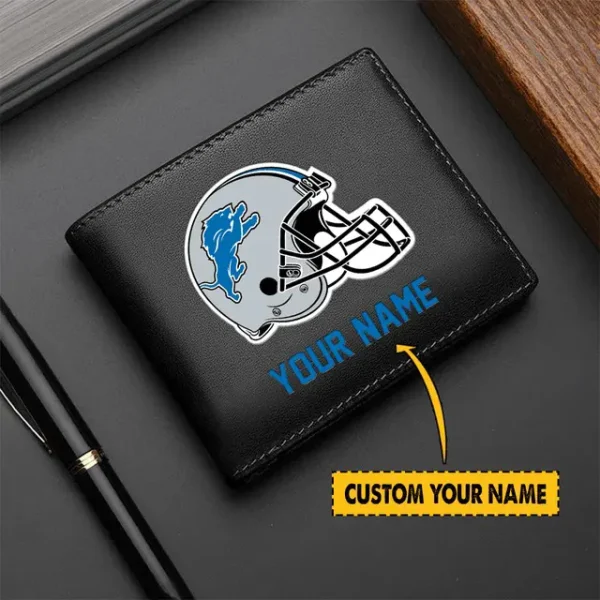 Detroit Lions Men Leather Wallet For Fan - Limited Edition