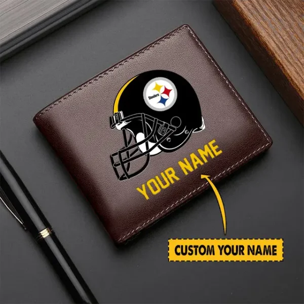 Pittsburgh Steelers Men Leather Wallet For Fan - Limited Edition - Image 2