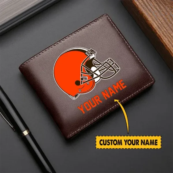 Cleveland Browns Men Leather Wallet For Fan - Limited Edition - Image 2