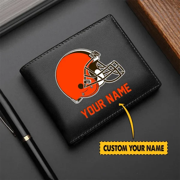 Cleveland Browns Men Leather Wallet For Fan - Limited Edition