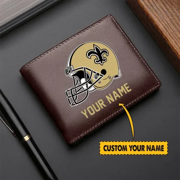 New Orleans Saints Men Leather Wallet For Fan - Limited Edition - Image 2
